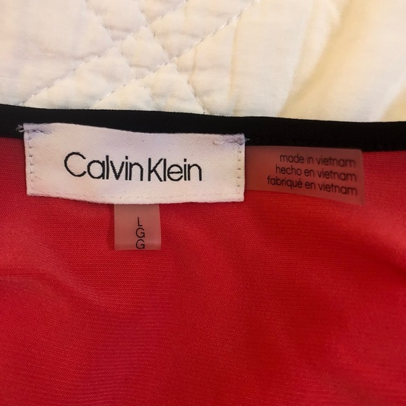 NWOT Calvin Klein Pink Zip Neck Top - Picture 7 of 11